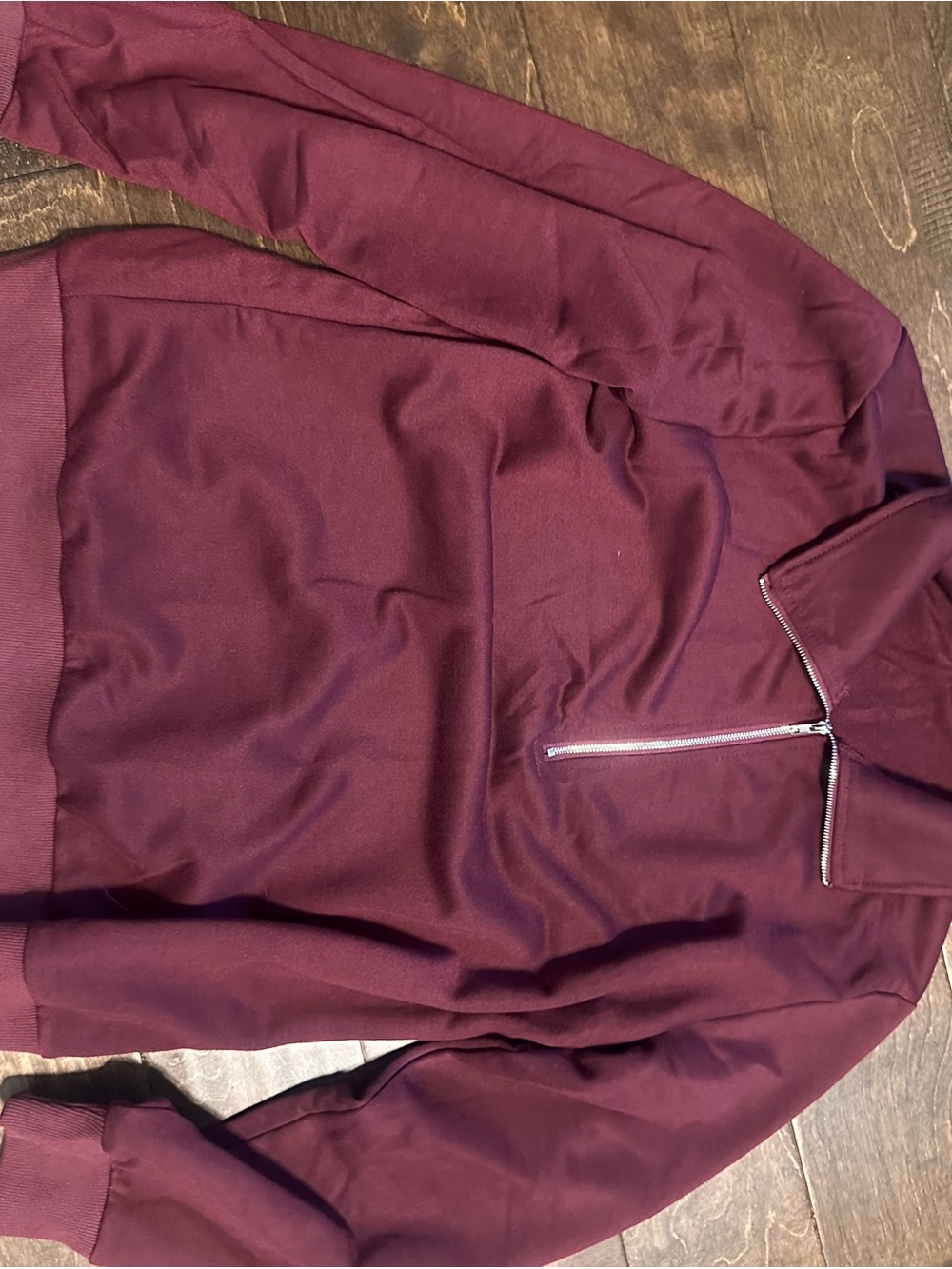 Men's Half-Zip Pullover Jacket - Burgundy